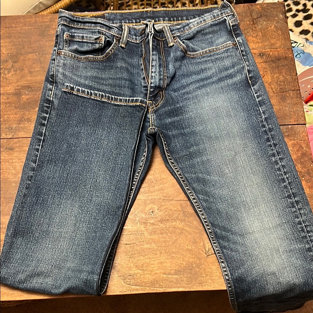 Levi's Blue Straight Jeans with Vintage Wash